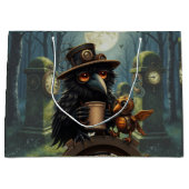 Grand Sac Cadeau The raven powered by Coffee (Devant)