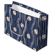 Grand Sac Cadeau Thème de Baseball (Devant Angle)