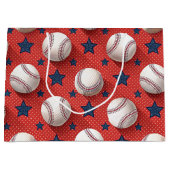 Grand Sac Cadeau Thème de Baseball (Devant)