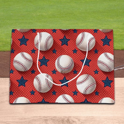 Grand Sac Cadeau Thème de Baseball