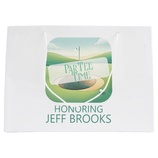 Grand Sac Cadeau Thème de golf (Devant)