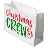 Grand Sac Cadeau Thème de Noël : équipage de Noël (Dos Angle)