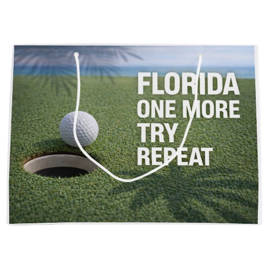 Grand Sac Cadeau Thème Golf Floride (Devant)