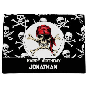 Grand Sac Cadeau Thème pirate Fête Adulte Salé Pirates Crâne