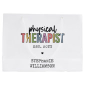 Grand Sac Cadeau Thérapeute physique sur mesure PT Diplômes (Dos)