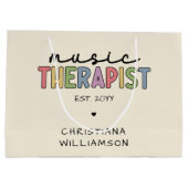 Grand Sac Cadeau Thérapie musicale sur mesure Diplôme de musicothér (Dos)