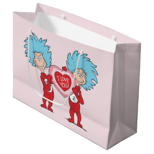 Grand Sac Cadeau Thing One Thing Two Je t'aime