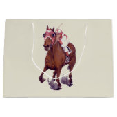 Grand Sac Cadeau Thoroughbred Horse Gagne La Course (Devant)