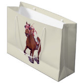 Grand Sac Cadeau Thoroughbred Horse Gagne La Course (Devant Angle)