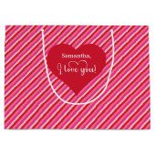 Grand Sac Cadeau Thoughtful Valentine Gift Bag With I Love You Text (Devant)