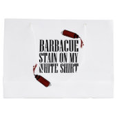 Grand Sac Cadeau Tige barbecue sur mon blanc (Dos)