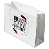 Grand Sac Cadeau Tige barbecue sur mon blanc (Dos Angle)