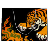 GRAND SAC CADEAU TIGER DANS LES FLAMES (Dos)
