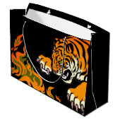 GRAND SAC CADEAU TIGER DANS LES FLAMES (Dos Angle)
