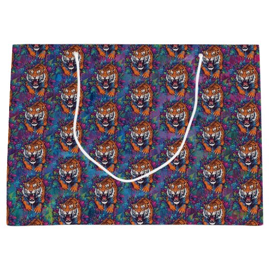 Grand Sac Cadeau Tigre (Devant)