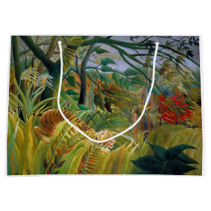Grand Sac Cadeau Tigre dans une tempête tropicale, Rousseau