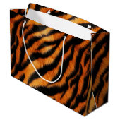 Grand Sac Cadeau Tigre noir orange (Dos Angle)