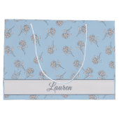 Grand Sac Cadeau Timeless Botanical Bloom Soft Blue Monogram (Dos)