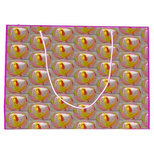 Grand Sac Cadeau Tinka Belle design couleurs mignonnes citron rose (Dos)