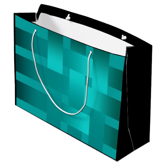 Grand Sac Cadeau Tissage, rubans (Dos Angle)