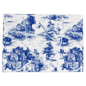 Grand Sac Cadeau Toile bleue (Dos)