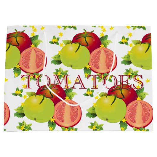 Grand Sac Cadeau Tomates Légumes Fruit Garden (Devant)