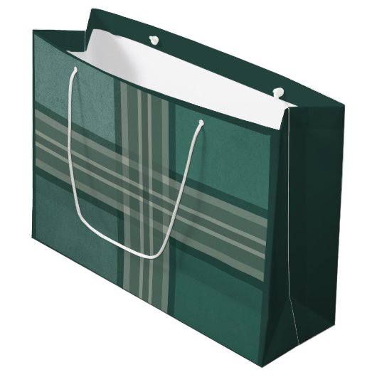Grand Sac Cadeau Tons verts (Devant Angle)