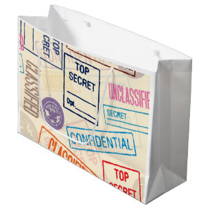 Grand Sac Cadeau Top secret - gardez