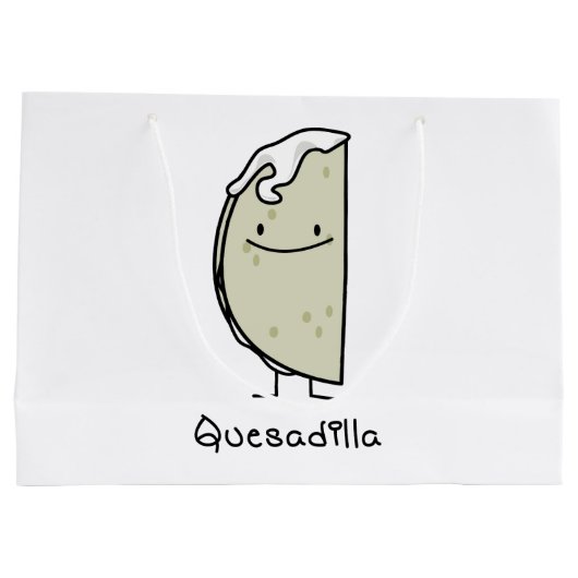 Grand Sac Cadeau Tortilla grillée par Mexicain de Quesadilla avec (Dos)