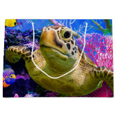 Grand Sac Cadeau Tortue de mer (Devant)