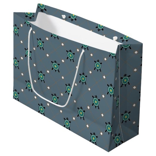 Grand Sac Cadeau Tortue indigène (Devant Angle)