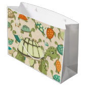 Grand Sac Cadeau Tortues Partout (Dos Angle)