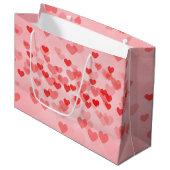 Grand Sac Cadeau Touch of Petite Hearts Valentine's (Devant Angle)