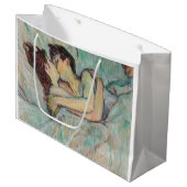 Grand Sac Cadeau Toulouse-Lautrec - En Lit, Baiser (Devant Angle)