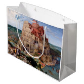 Grand Sac Cadeau Tour de Babel, Pieter Bruegel l'Ancien, 1563 (Dos Angle)
