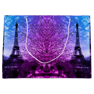 Grand Sac Cadeau Tour Eiffel vintage Paris