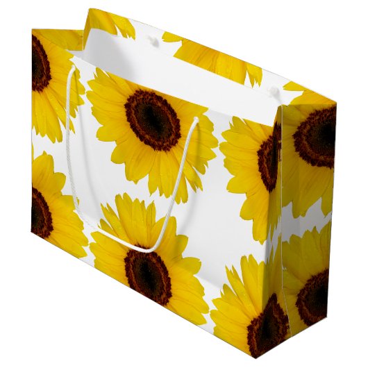Grand Sac Cadeau Tournesol (Devant Angle)