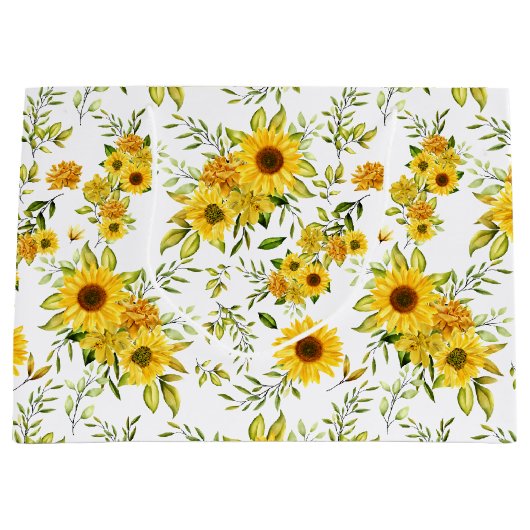 Grand Sac Cadeau Tournesol 8 (Devant)