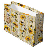 Grand Sac Cadeau Tournesol Bee Gnome (Devant Angle)