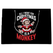 Grand Sac Cadeau Tout ce que je veux pour Noël, c'est un Amant sing (Devant)