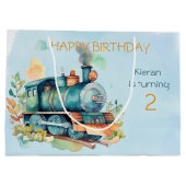 Grand Sac Cadeau Train Engine Boy 2nd. Anniversaire (Dos)