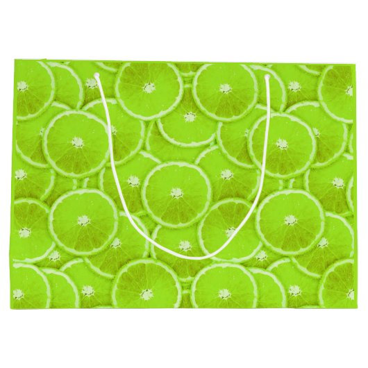 Grand Sac Cadeau Tranches de chaux (Dos)