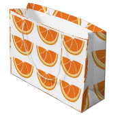 Grand Sac Cadeau Tranches de fruits orange (Dos Angle)