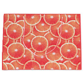 Grand Sac Cadeau Tranches de pamplemousse rose (Devant)