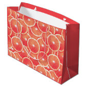 Grand Sac Cadeau Tranches de pamplemousse rose (Dos Angle)