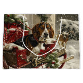 Grand Sac Cadeau Treeing Walker Coonhound Dog Christmas Festive (Devant)