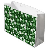 Grand Sac Cadeau Trèfle vert, Saint-Patrick (Dos Angle)