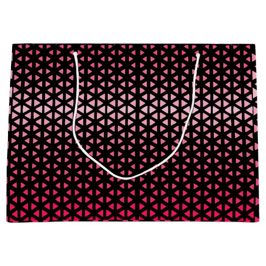 Grand Sac Cadeau Triangle.Motif.shade.rose.02 BG noir (Devant)