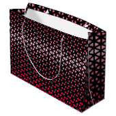 Grand Sac Cadeau Triangle.Motif.shade.rose.02 BG noir (Dos Angle)