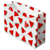 Grand Sac Cadeau Triangles Motifs de pastèque (Dos Angle)